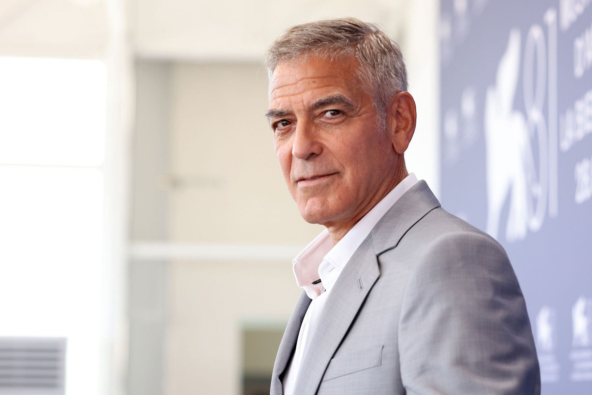 George Clooney at Wolfs Photocall - The 81st Venice International Film Festival (Source: Getty)